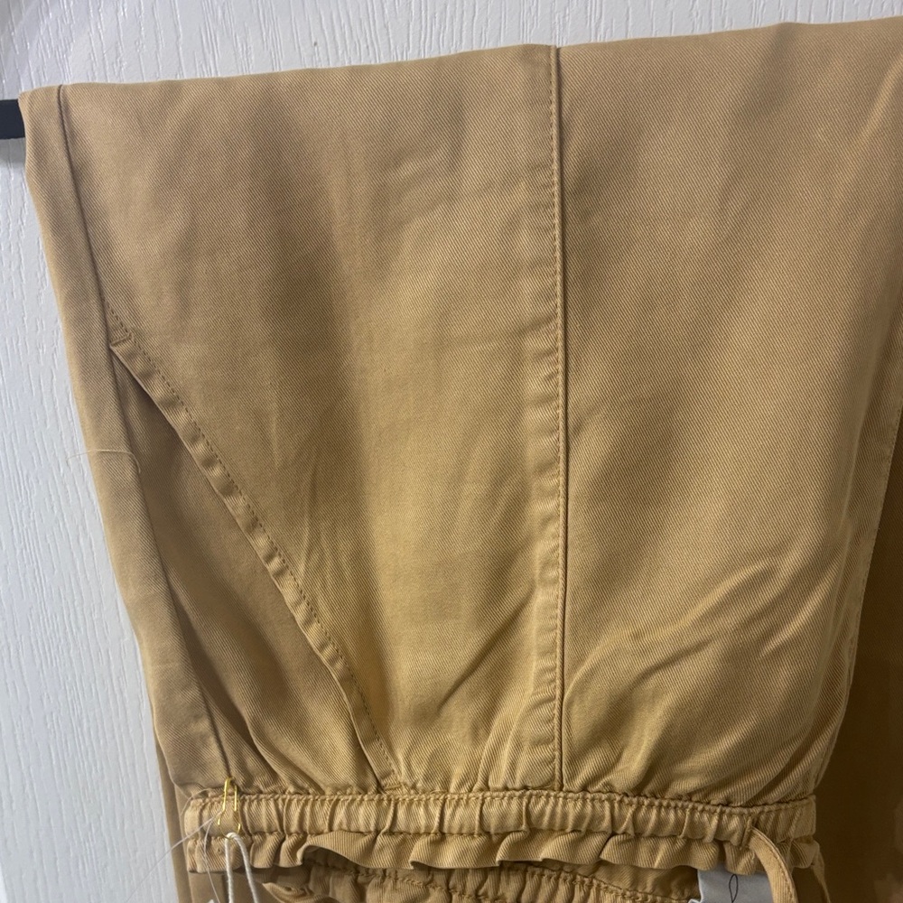 Joie Lyocell Tan Drawstring Pants Retro Bohemian Hippy Style NWT L - Picture 5 of 10